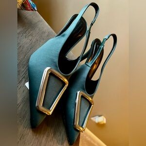 Gianni Bini Green Slingback Heels NWT